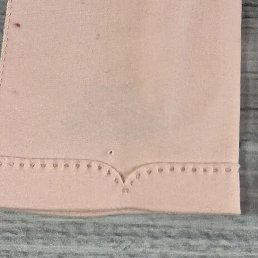 Vintage Crescendoe Pink Fabric Bridgerton Hand Gloves size 7 Stretch Tea Party
